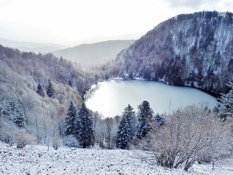 Lac des Perches bien gelé